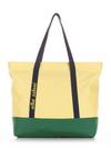 Літня сумка з вышивкою, модель 190441 жовтий-зелений. Зображення товару, вид спереду.