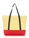 Літня сумка з вышивкою, модель 190442 жовтий-червоний. Зображення товару, вид додатковий.