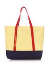 Літня сумка з вышивкою, модель 190443 жовтий-синій. Зображення товару, вид спереду.