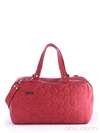 Брендова сумка з вышивкою, модель 162814 червоний. Зображення товару, вид збоку.