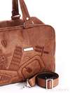 Модна сумка з вышивкою, модель 162817 коричневий. Зображення товару, вид додатковий.