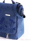 Молодіжна сумка з вышивкою, модель 162828 синій. Зображення товару, вид додатковий.