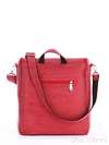 Брендова сумка з вышивкою, модель 162829 червоний. Зображення товару, вид ззаду.